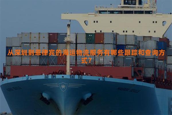 从深圳到菲律宾的海运物流服务有哪些跟踪和查询方式？